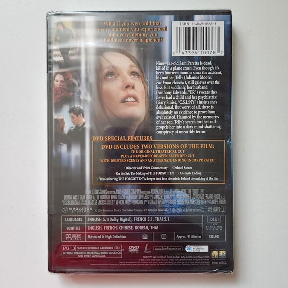 The Forgotten DVD Julianne Moore Widescreen Edition With Special Features - Picture 3 of 6
